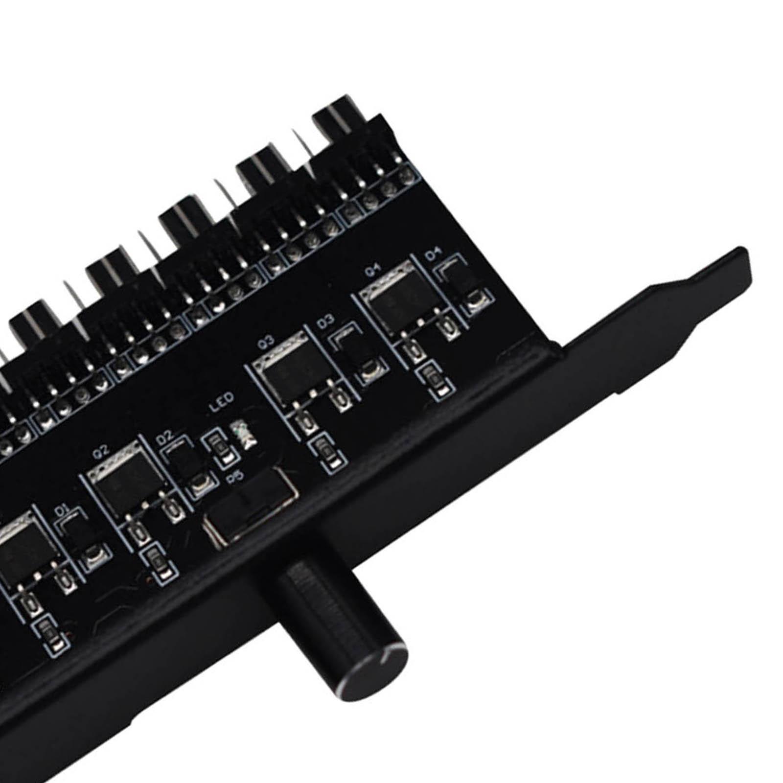 PC Fan Hub Cooling Fan Speed Controller Supporting 6 Fans Durable Accessories Professional