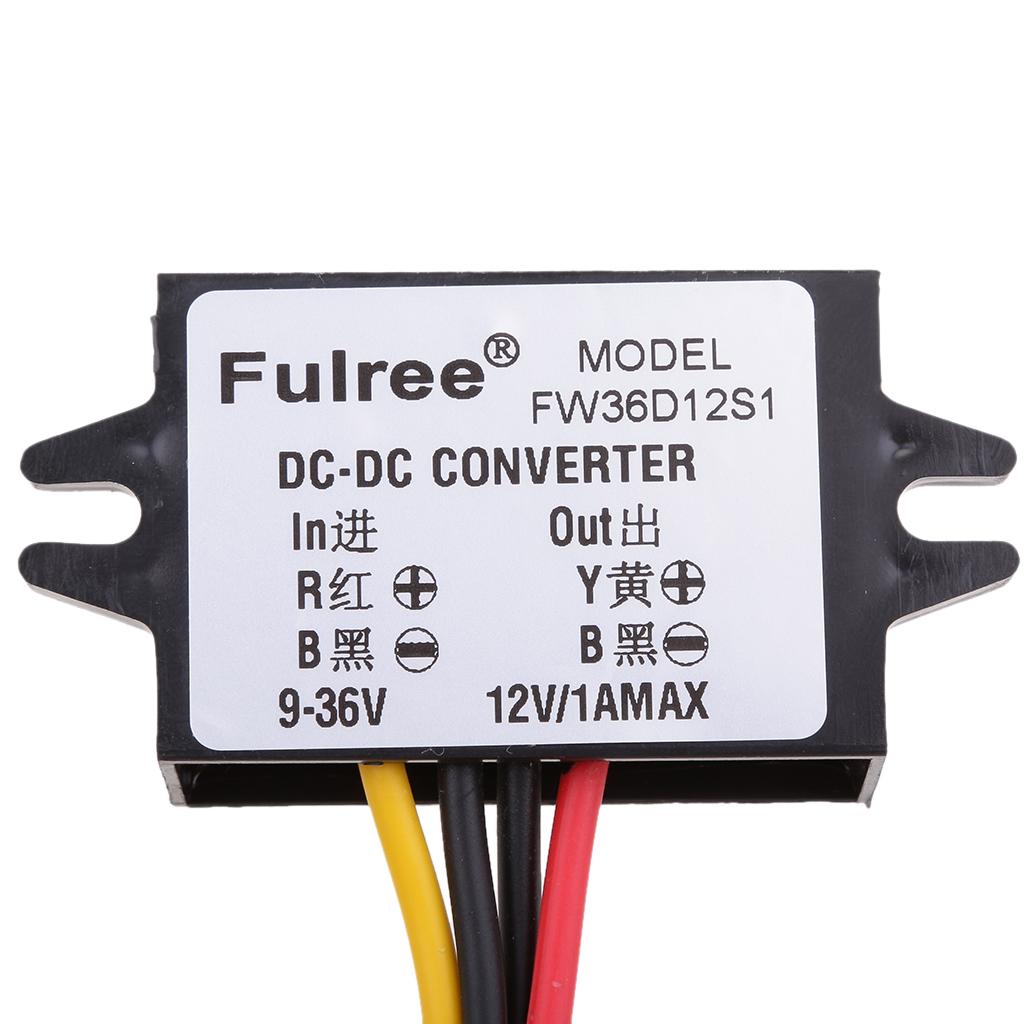 DC/DC Converter Regulator 12V/24V Step Down to 12V 1A Car Power Supply Module