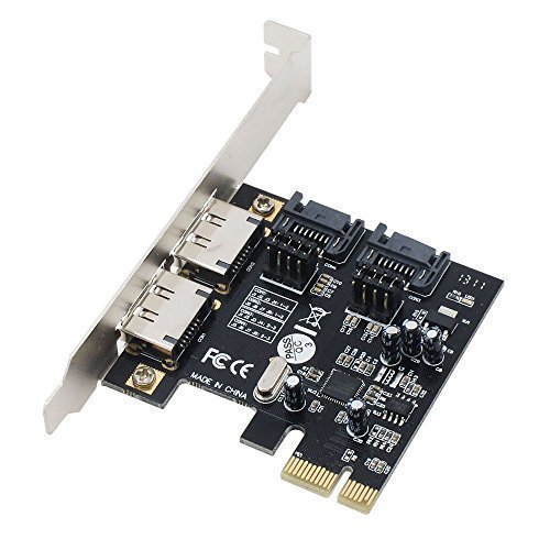 Card PCI-E Express 2 cổng SATA 3.0 tốc độ 6Gb/s eSATA SATA III - Hàng Nhập Khẩu