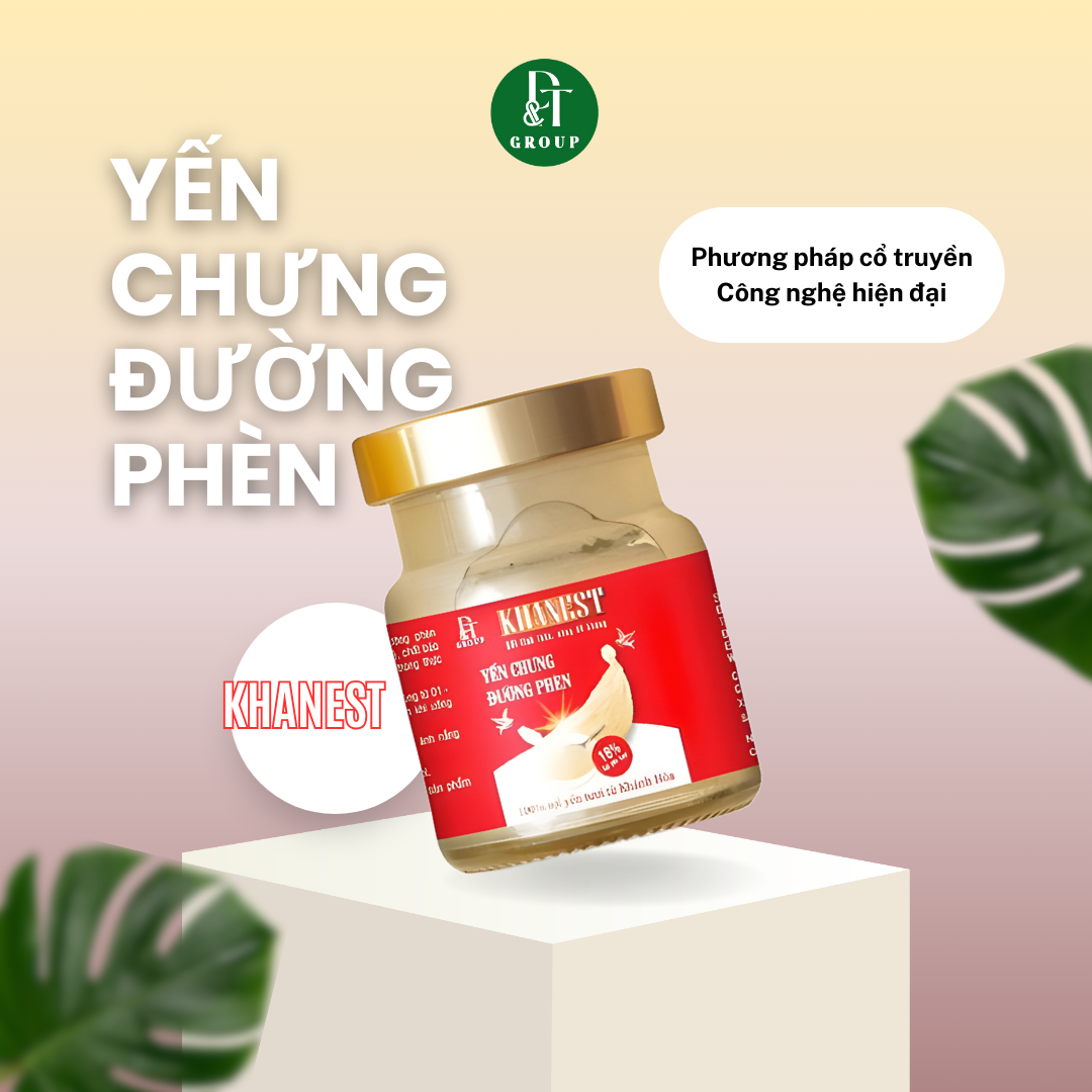 KHANEST - Yến chưng đường phèn dành cho trẻ em /70 ml ( túi xách 6 hũ)
