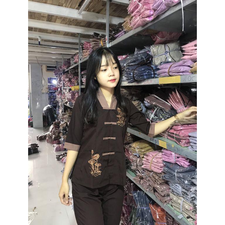 Đồ Lam Đi Chùa Mẫu La Hán Phối