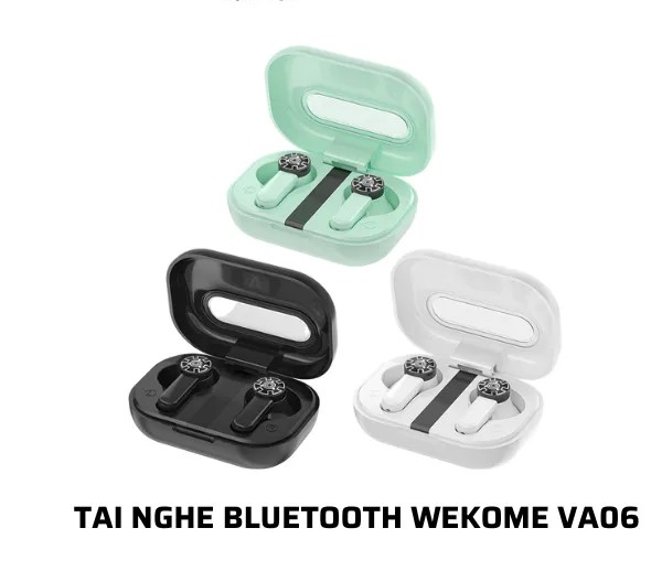 Tai nghe không dây Wireless WEKOME VA06 Bluetooth WK Design 5.2 mạnh mẽ phù hợp điện thoại, tablet, laptop