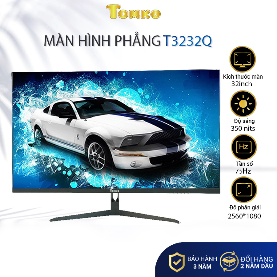 Màn hình máy tính 32 inch 2KTomko T3232Q Tần số quét 75HZ Tấm nền IPS - Hàng chính hãng