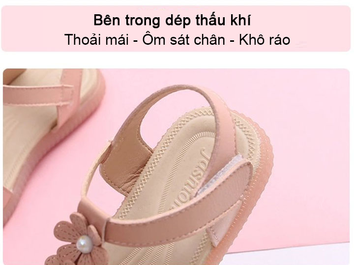 Dép quai hậu cho bé gái phong cách hiện đại hàn Quốc thiết kế rất tinh tế quai dép đàn hồi thời trang mã 8802