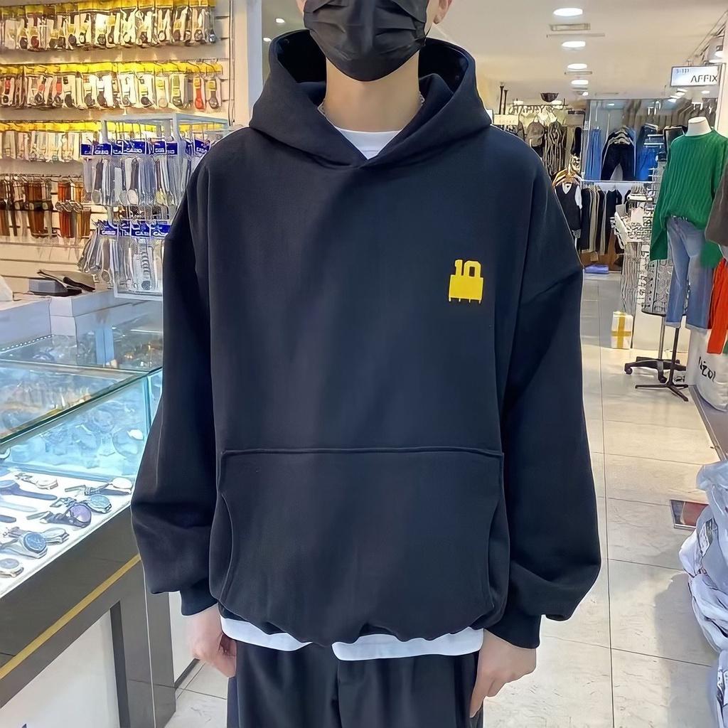 Áo Hoodie Nỉ Unisex Nam Nữ Họa Tiết Túi Lưng