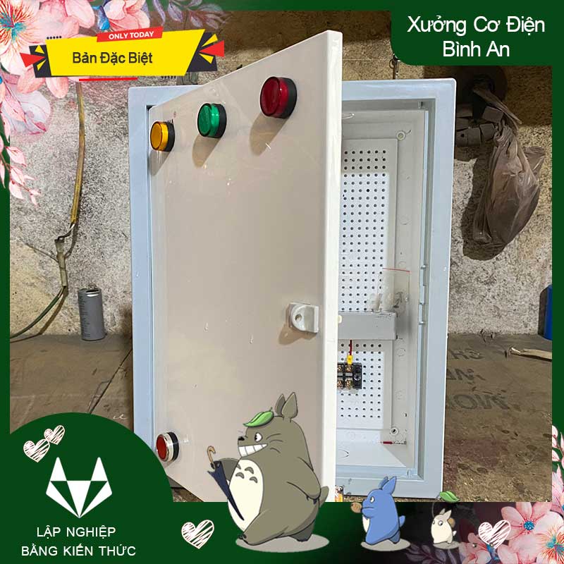 Tủ điện 3kw hộp nhựa chống dò điện 3 pha chống ngắn mạch quá dòng và quá tải CHINT