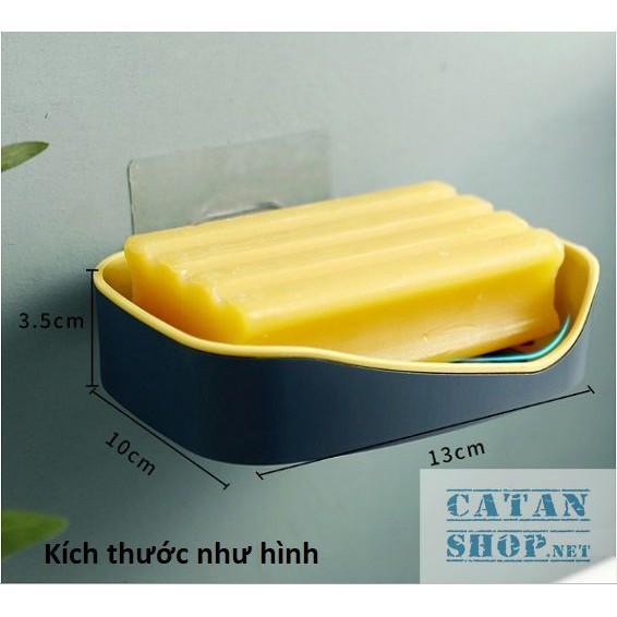 Khay để xà bông, hộp đựng xà phòng 2 Lớp sang trọng không lo bị đọng nước trong khay GD295