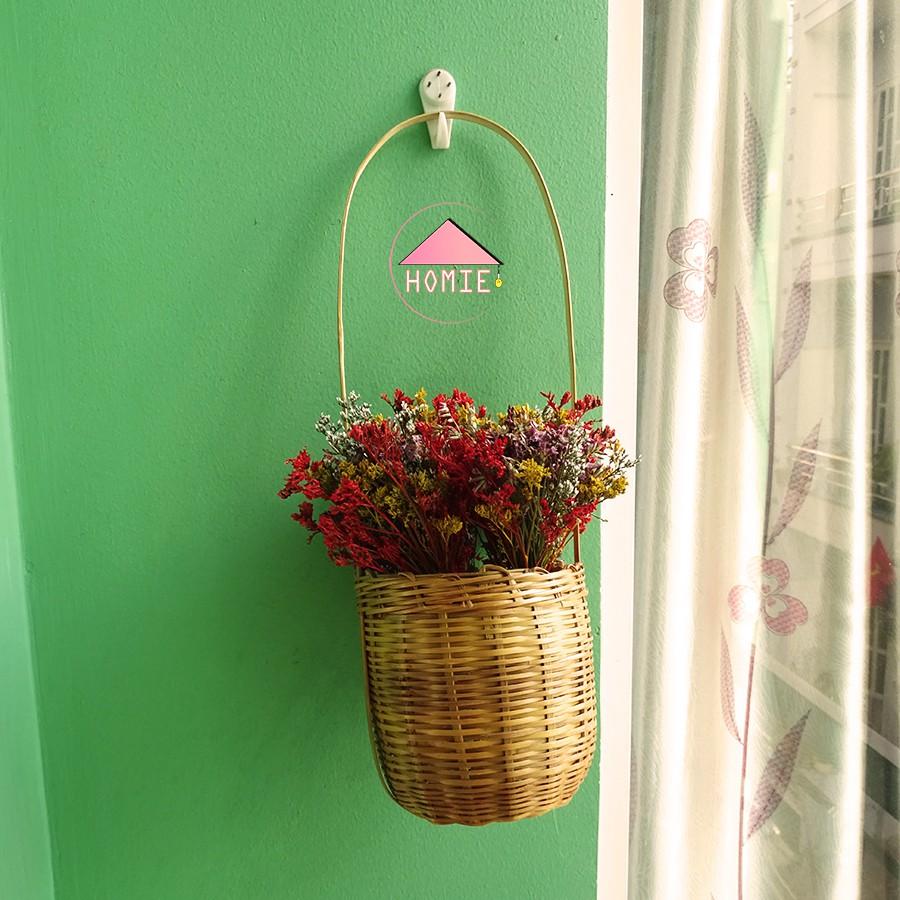 Giỏ hoa quai mini trang trí độc lạ