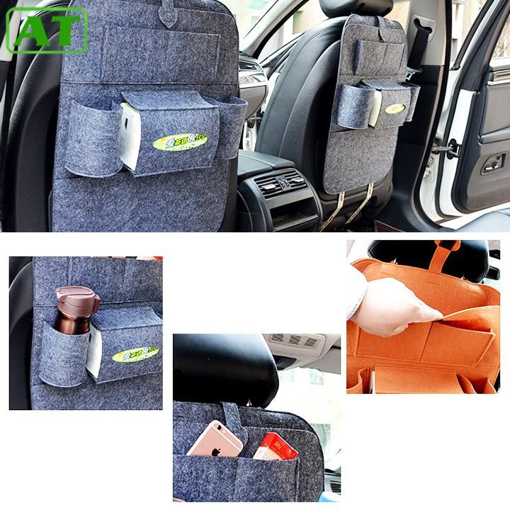 Túi Nỉ Đựng Đồ 7 Ngăn Đa Năng Treo Sau Ghế Ô Tô Xe Hơi