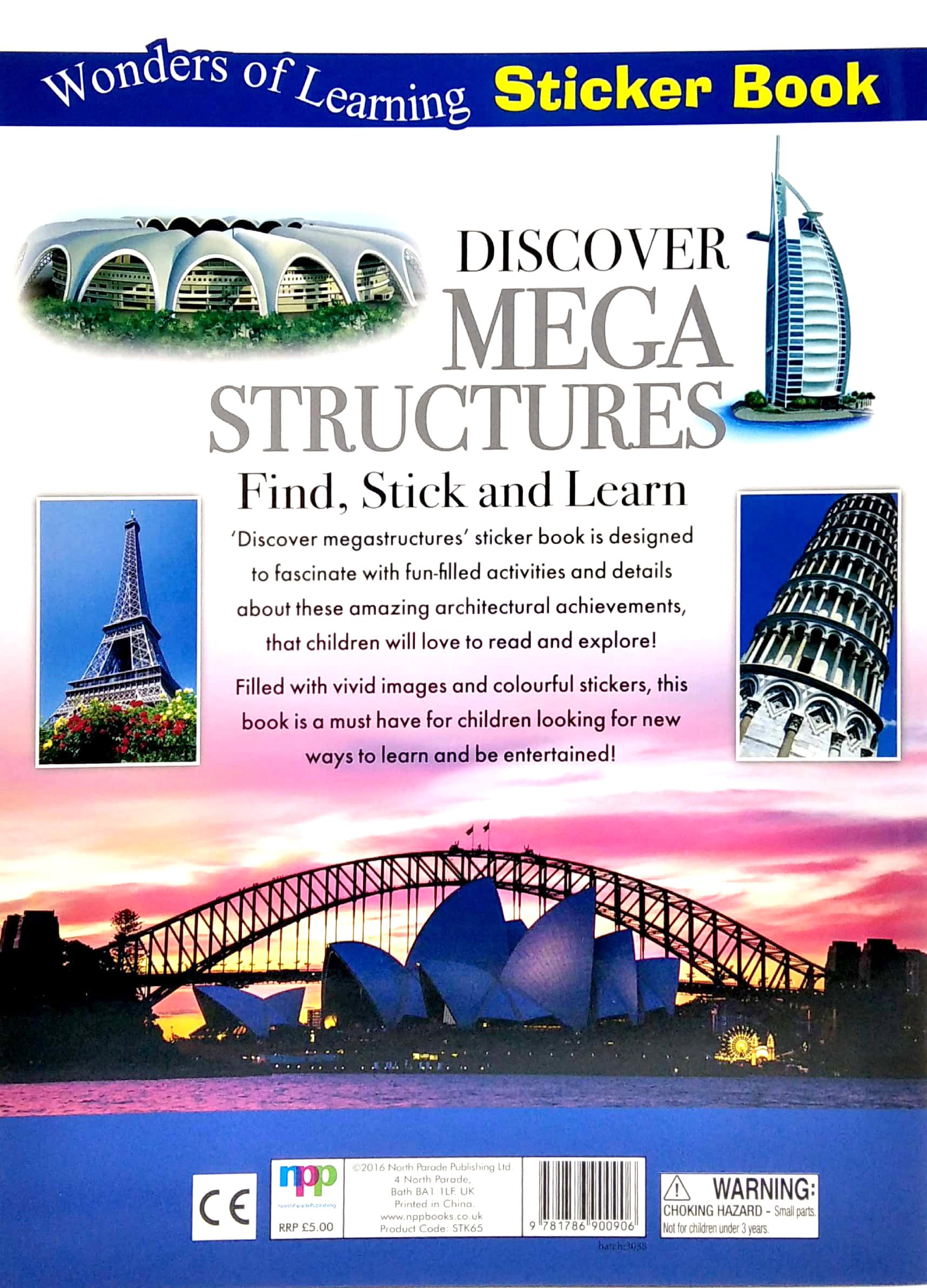 Wonders Of Learning - Sticker Book - Discover Megastructures