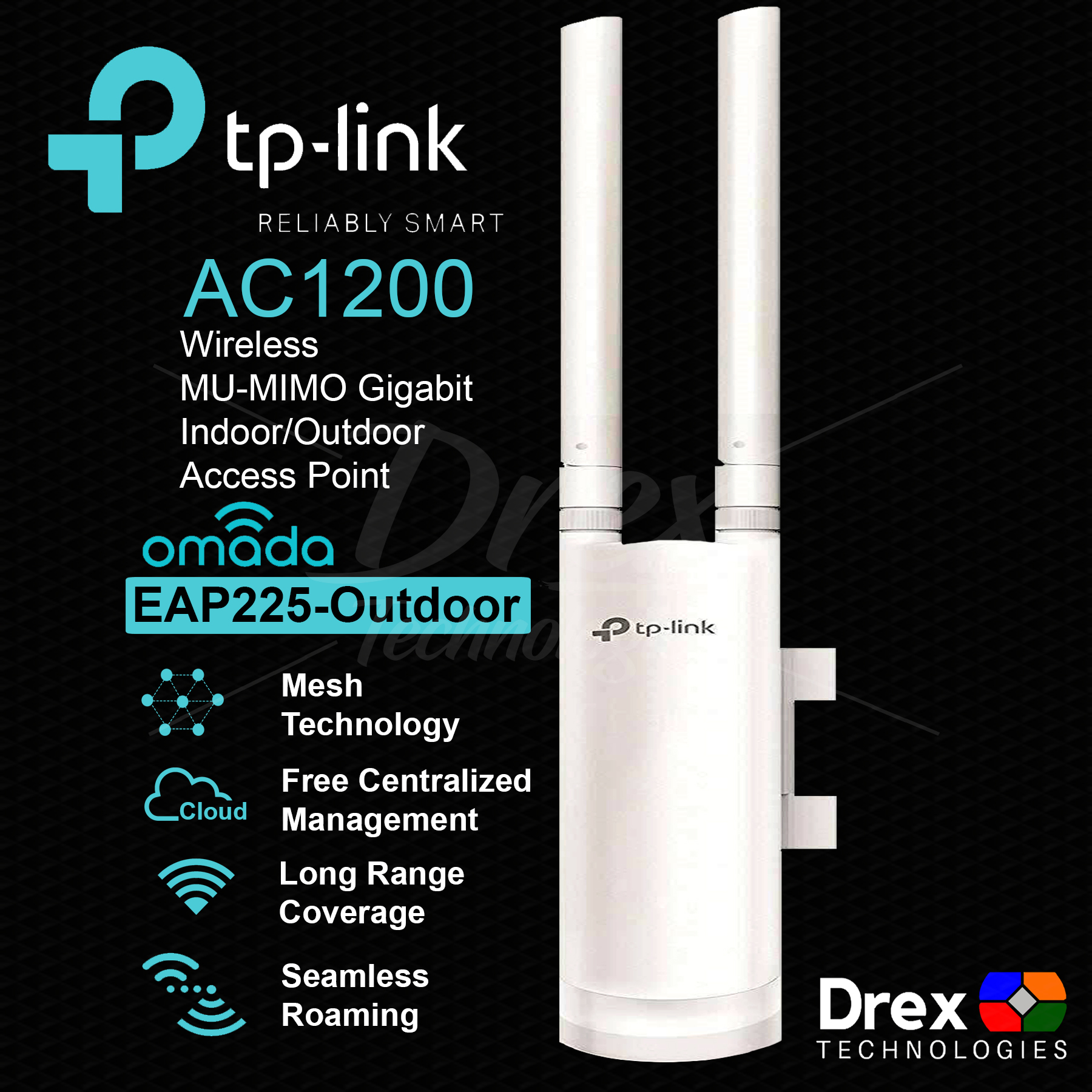 Bộ Phát WiFi Di Động Ngoài Trời TP-LINK EAP225 - Hàng Chính Hãng