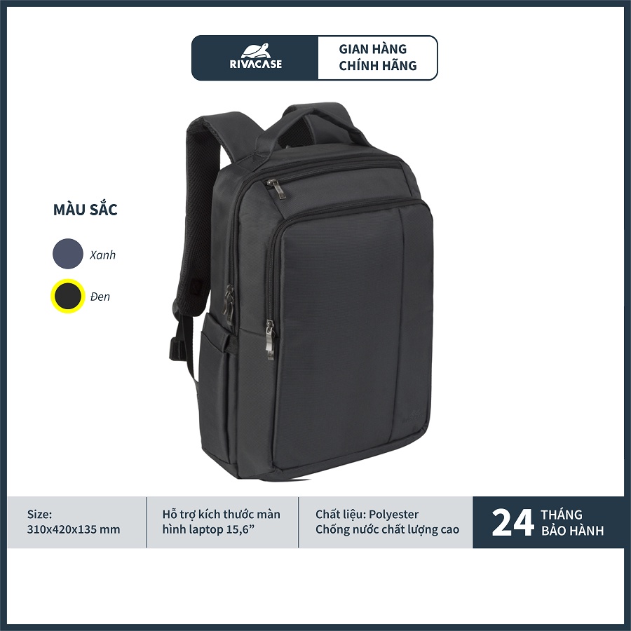 Ba lô Rivacase 8262 dành cho Laptop 15.6” Hàng Chính Hãng