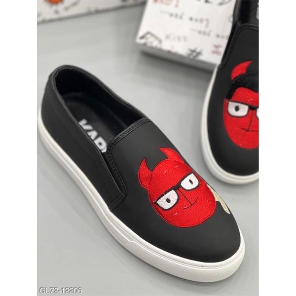 Giầy slipon Karl dân chơi logo thêu chữ ký LA - Giày Karll ông già đeo kính full size 38-42