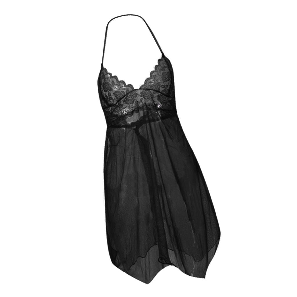 Lady Floral Bodydoll Nightgown V Neck Sleepwear Pajamas Nightdress