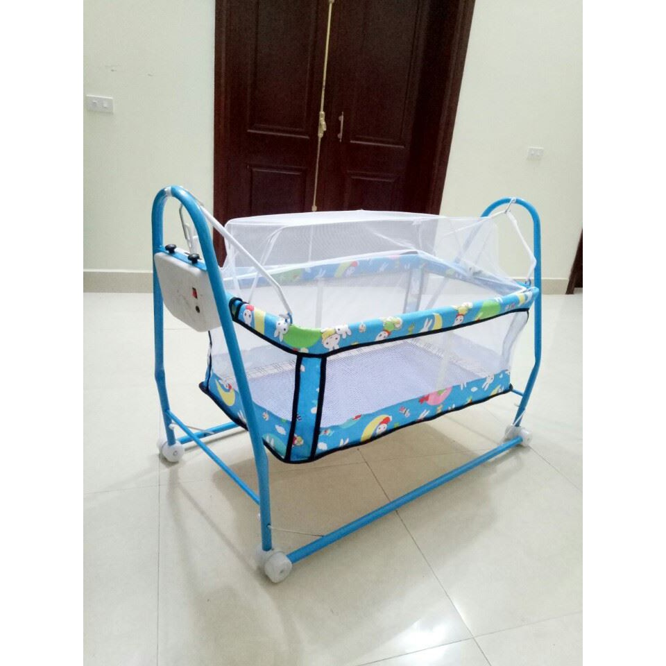 Nôi điện cho bé quang hưng  2 in 1