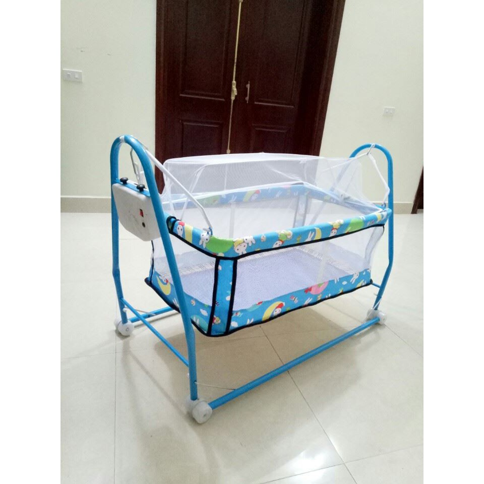 Nôi điện cho bé quang hưng 2 in 1