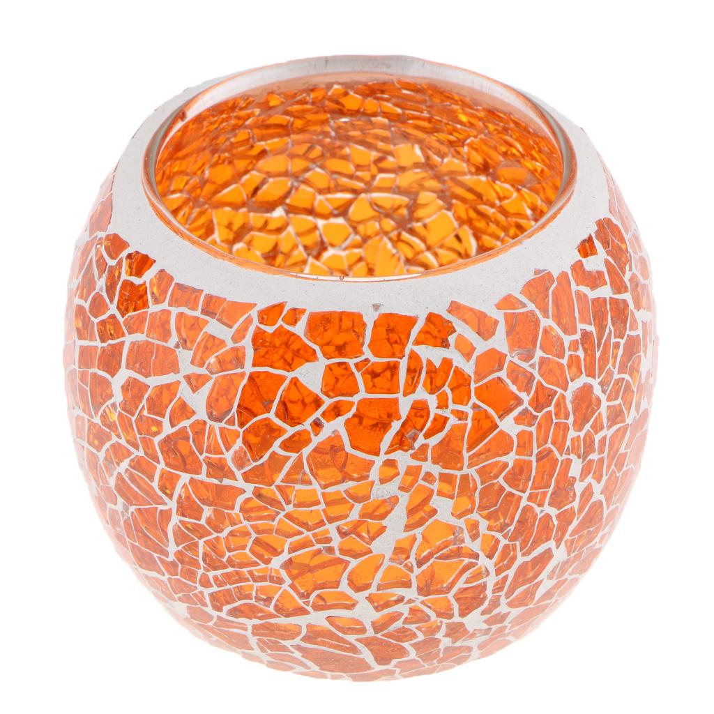 2X Mosaic Glass Lantern Votive Candle Tealight Holder Tealight Candle Holder Decoration # 9