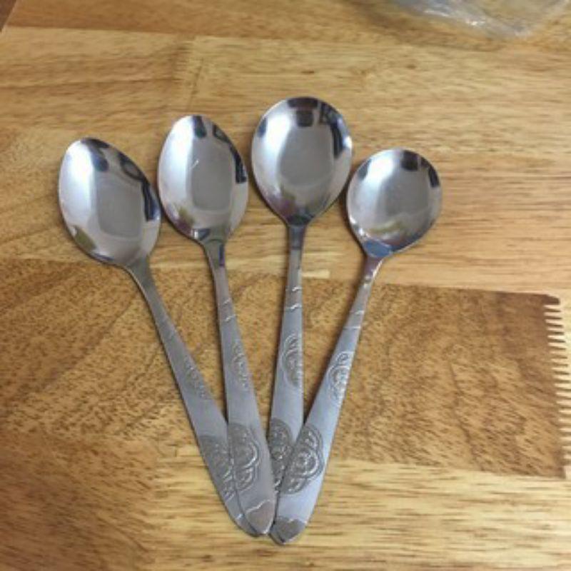 Thìa inox cao cấp dày dặn sáng bóng dài 16.5cm