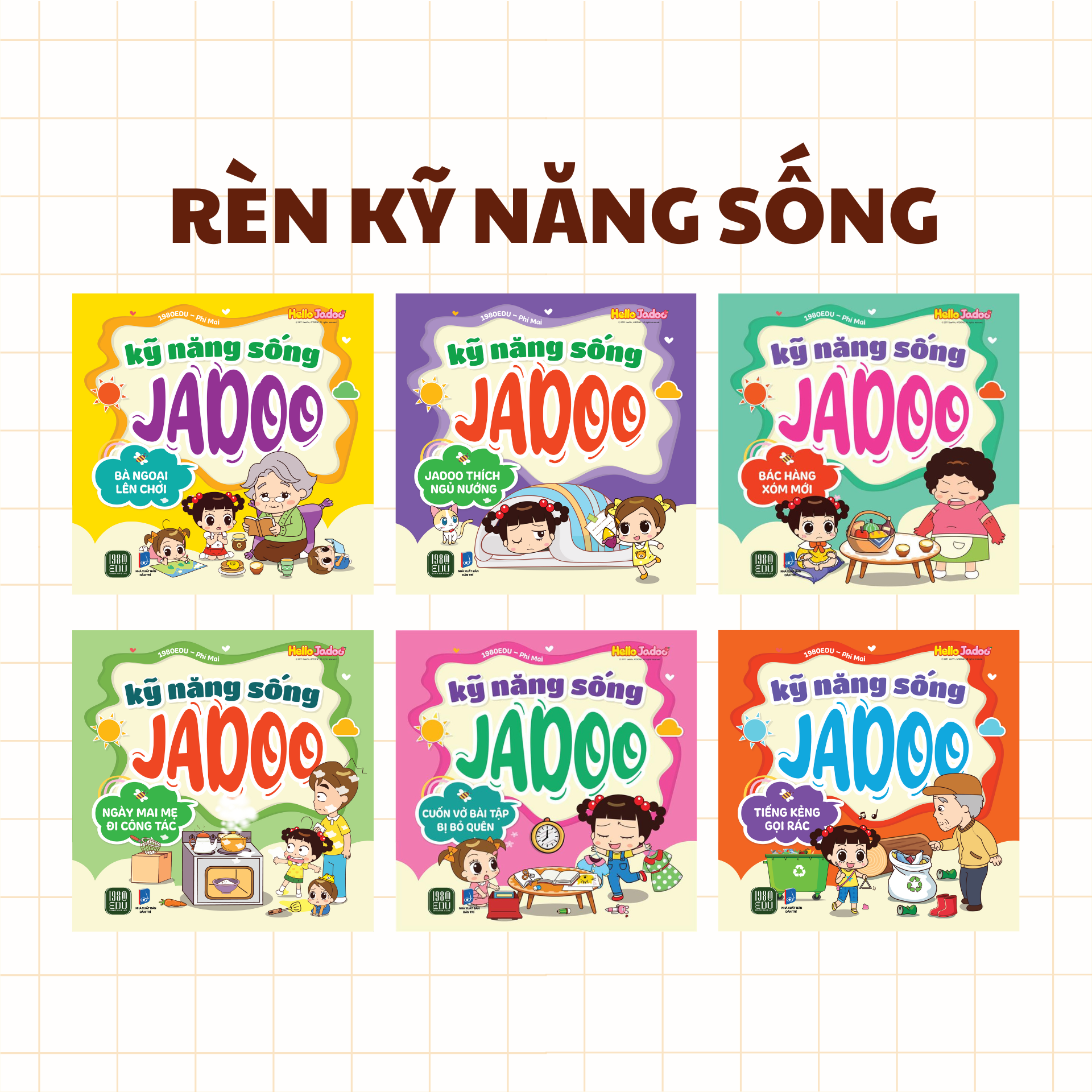Sách - Combo 6 cuốn: Jadoo Rèn Kỹ Năng Sống