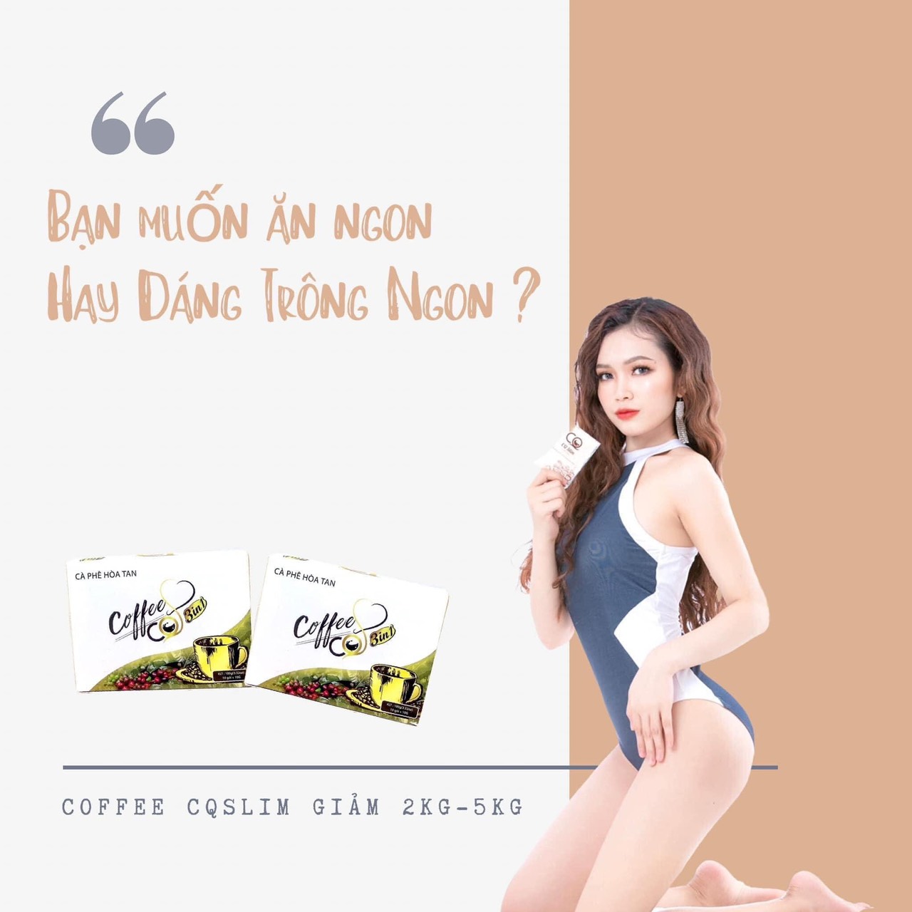 Combo 10 hộp CAFE hỗ trợ giảm cân HÒA TAN CQ COFFEE 3IN1 Thái Lan