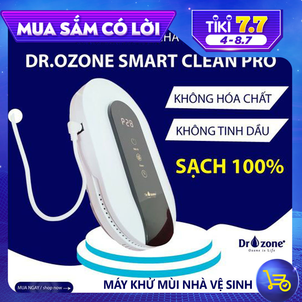 Máy khử mùi nhà vệ sinh Dr.Ozone Smart Clean Pro 2022 - Diện tích sử dụng 10-35m2 - Hàng Chính Hãng