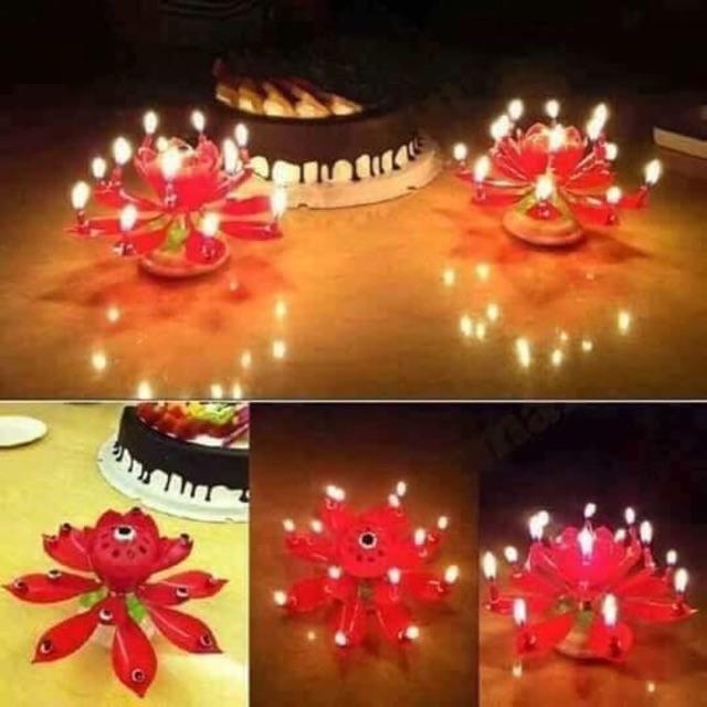 NẾN SINH NHẬT 3D TỰ ĐỘNG - Nến nở hoa