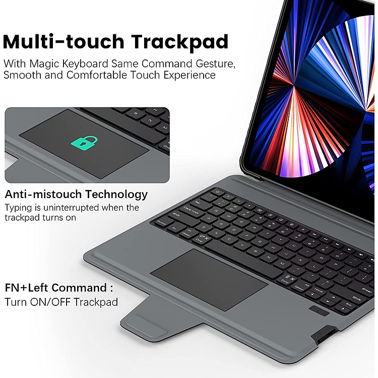 Bao Da Kèm Bàn Phím cho iPad Pro 12.9 inch 2020/2021/2022 Nillkin Bumper - Hàng Chính Hãng