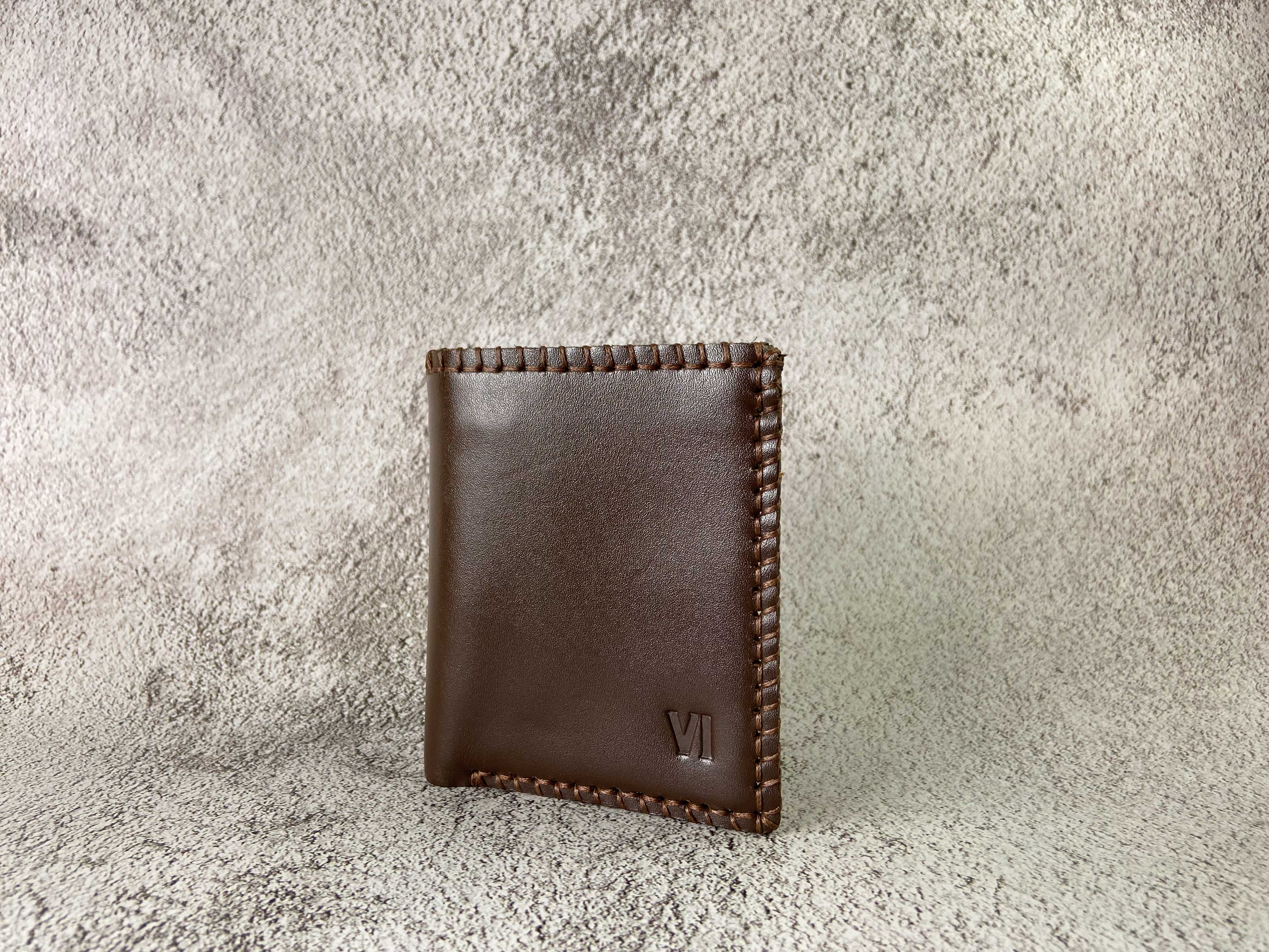 Ví Da Nam VL Leather VL0004 (12 x 10 cm) - Nâu