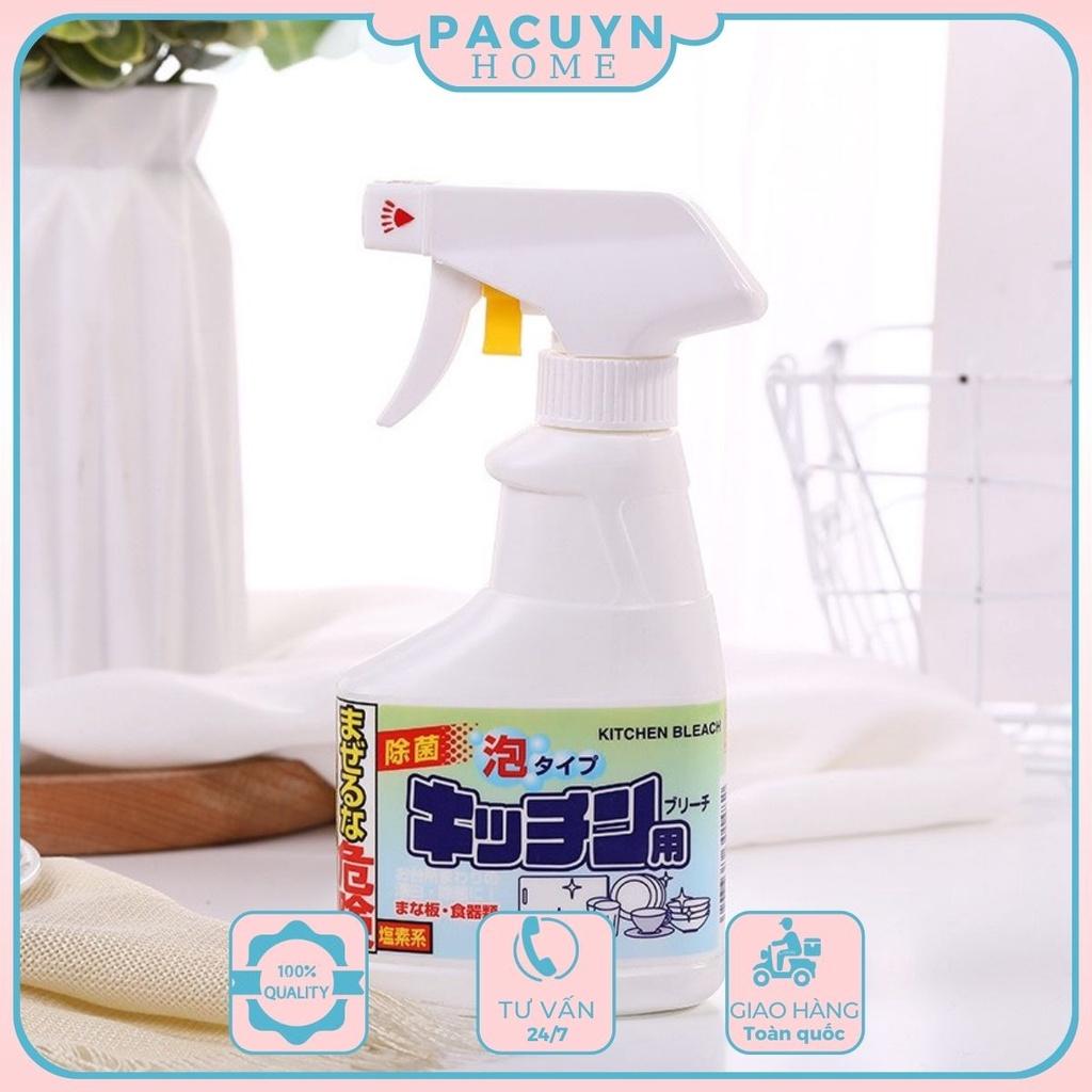 Chai xịt tẩy rửa đồ dùng nhà bếp, phòng tắm nhà wc, bồn cầu, kính... Rocket 300ml dạng bọt hàng nội địa nhật