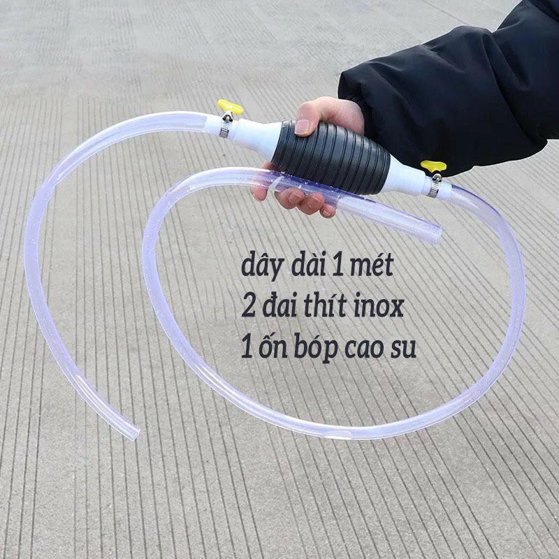 Dụng cụ hút xăng thủ công kiểu mới, ống hút xăng dầu chất lỏng đa năng bóp tay tự động
