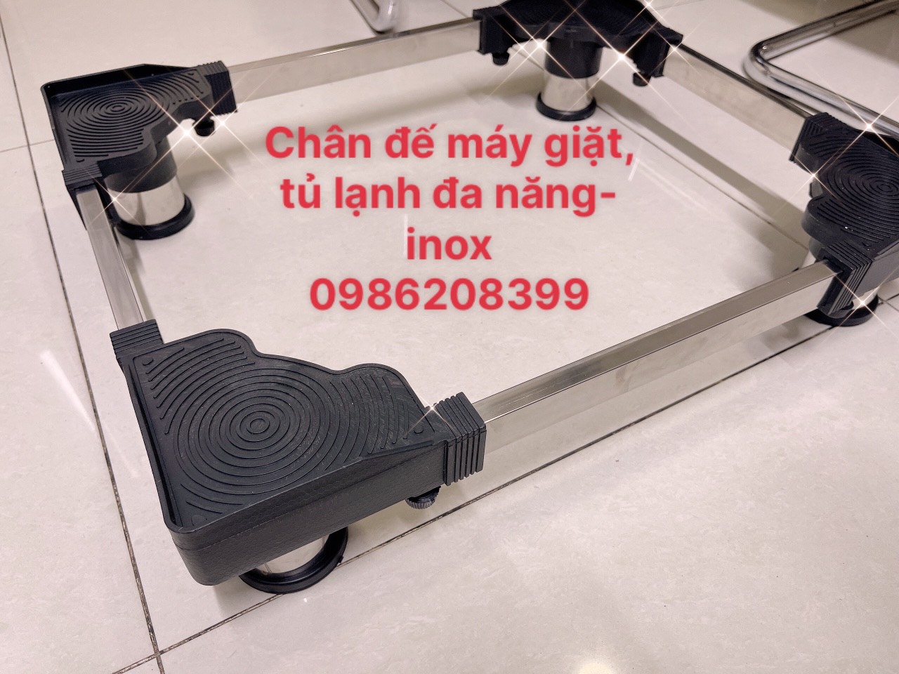 Chân đế máy giặt, tủ lạnh đa năng - inox