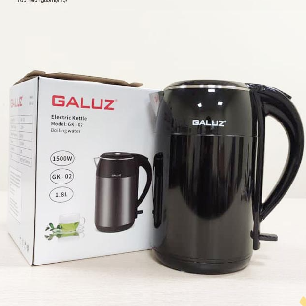 Ấm đun nước Galuz Gk02 dung tích 1.8L công suất 1500W - Hàng chính hãng