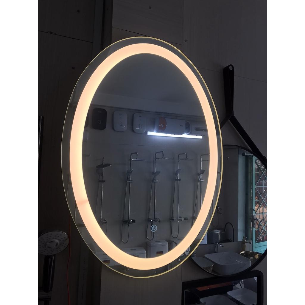 Gương soi phòng tắm - bàn trang điểm đèn led hình oval