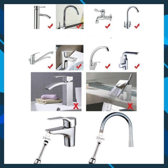 ĐẦU VÒI RỬA TĂNG ÁP ĐIỀU HƯỚNG 360 độ 206785