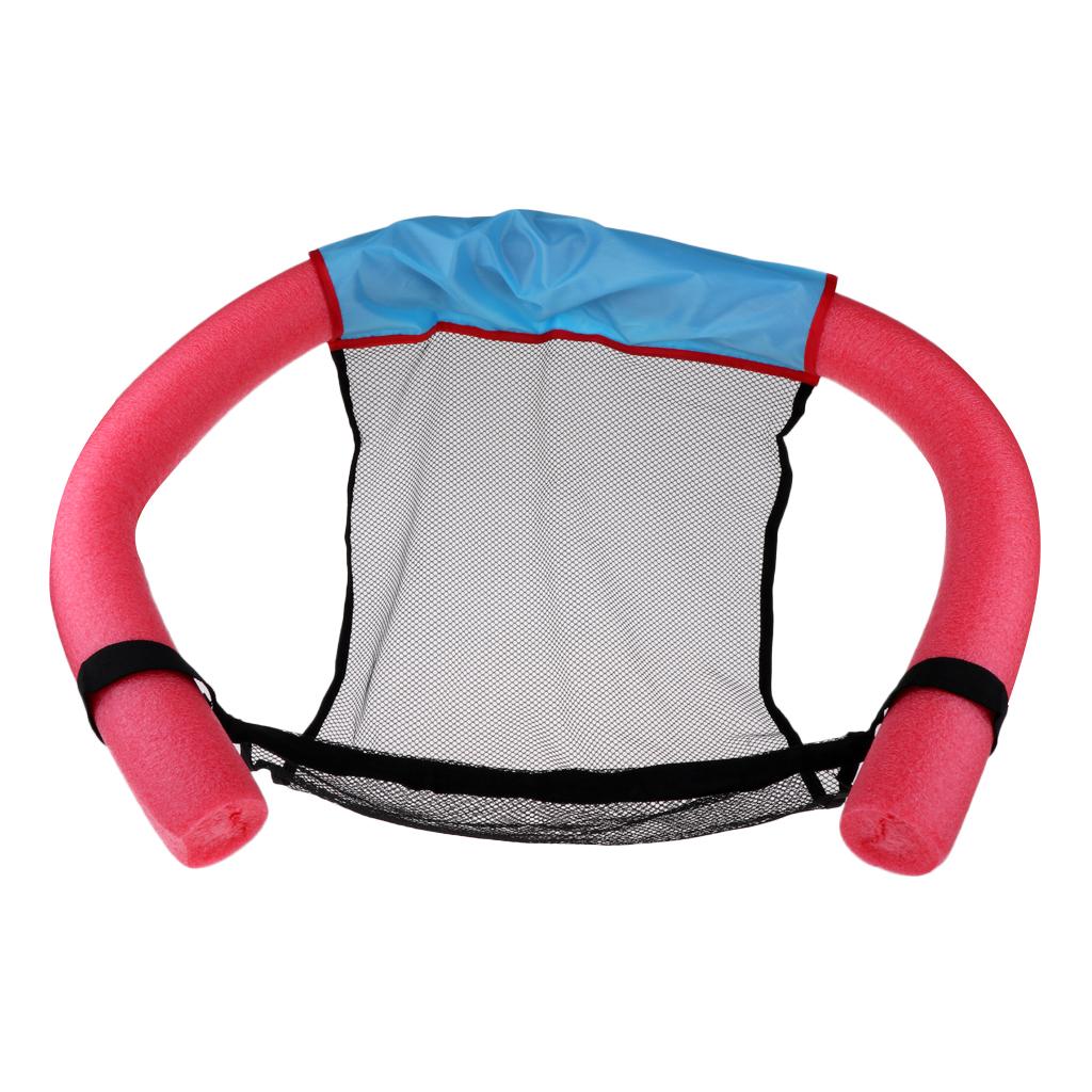 Swimming Noodle Chair Floating Sling Stick Mesh Net Seat Bed Size S Red