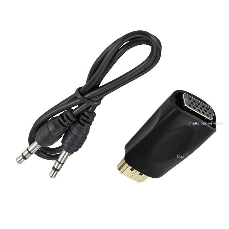 Bộ chuyển đổi hdmi nam sang vga nữ giá rẻ nhất với bộ chuyển đổi âm thanh hdmi máy tính máy chiếu Bộ chuyển đổi HD 1080P