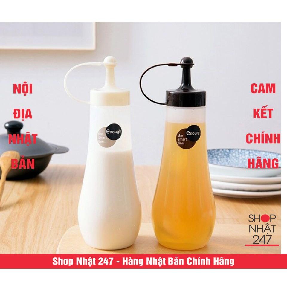 Bình đựng gia vị, nước sốt, nước tương Enough 360ml màu trắng - Nội địa Nhật Bản