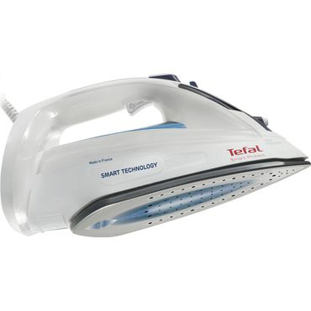 Bàn ủi hơi nước Tefal Smart Protect FV4980E0 -2600W (Trắng phối xanh) - Công nghệ tiên tiến Durilium AirGlide - Thích hợp cho mọi loại vải - Tiết kiệm năng lượng - Hàng chính hãng