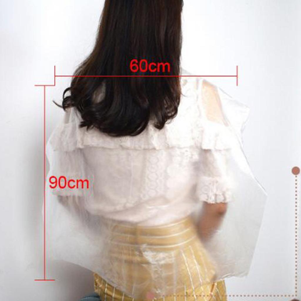 200pcs Disposable Hair Cutting Cape Salon Gown Barber Shop Capes Transparent