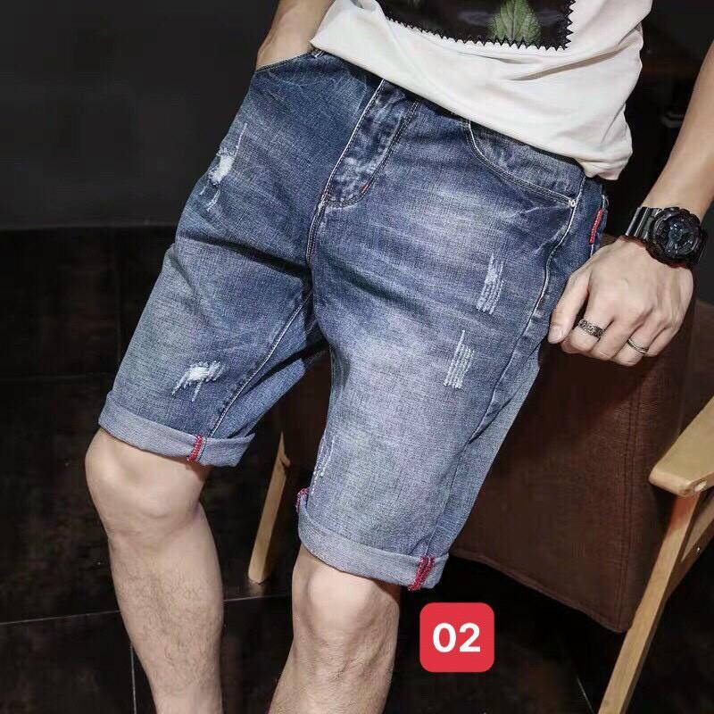 Quần Sọt Jean Nam màu Xanh Nhạt, Quần Short Nam, Quần Đùi Nam thời trang cao cấp MuradFashion MS213