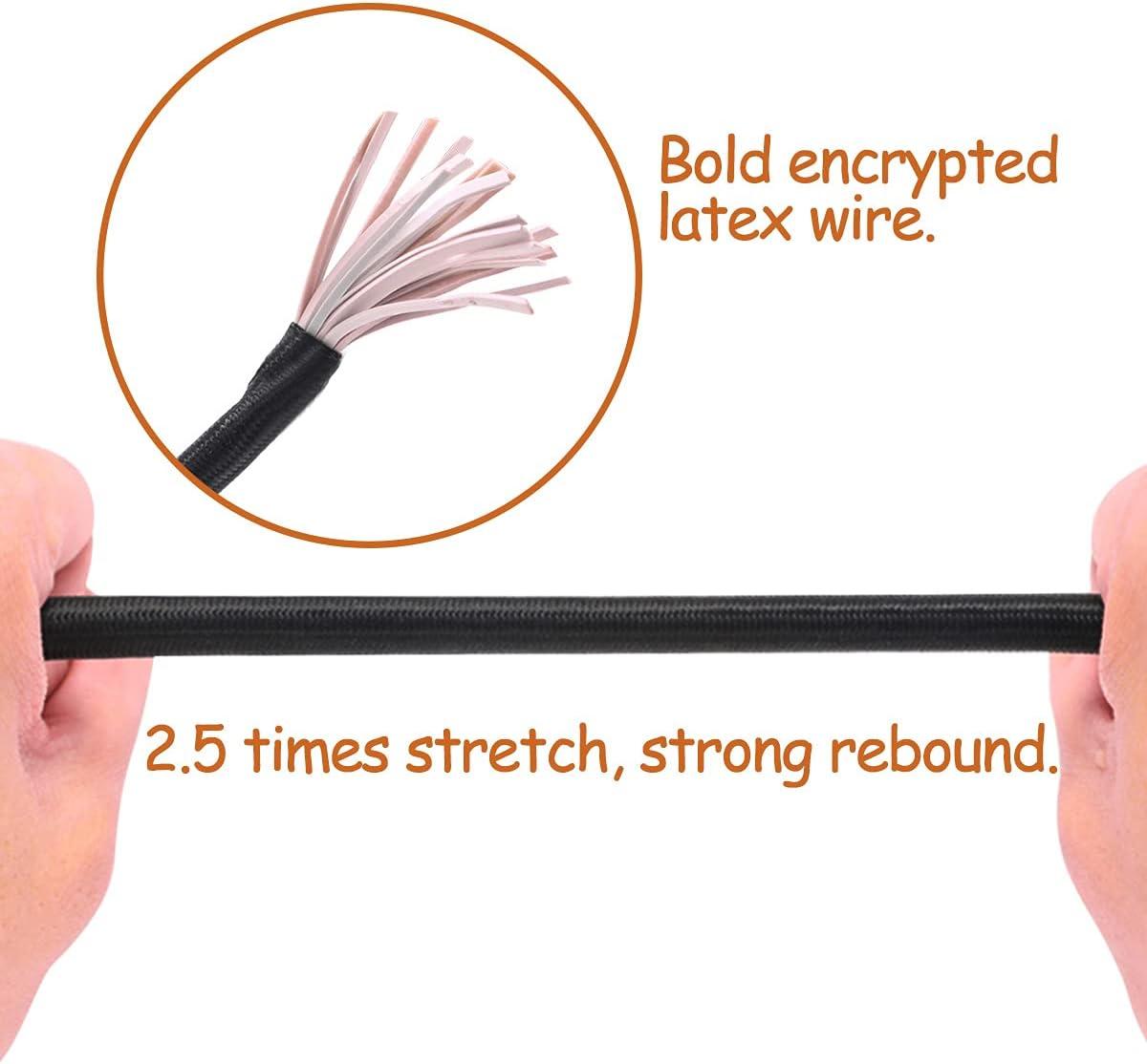 Dây Bungee, Dây Bungee, Dây Bungee có móc, Dây Bungee đen 4 mảnh, Dây Bungee có móc cho giá để hành lý Dây Bungee