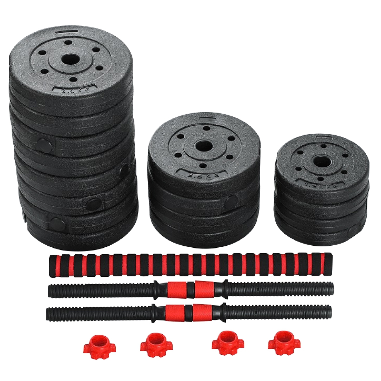 BỘ ĐÔI TẠ 30KG BG Tạ Tập Tay Đa Năng Điều Chỉnh 2 in 1 Kết Hợp Tạ Đẩy