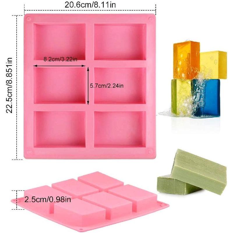 Khuôn Xà Phòng ANAEAT Bằng Silicon Hình Chữ Nhật Tự Làm Thủ Công