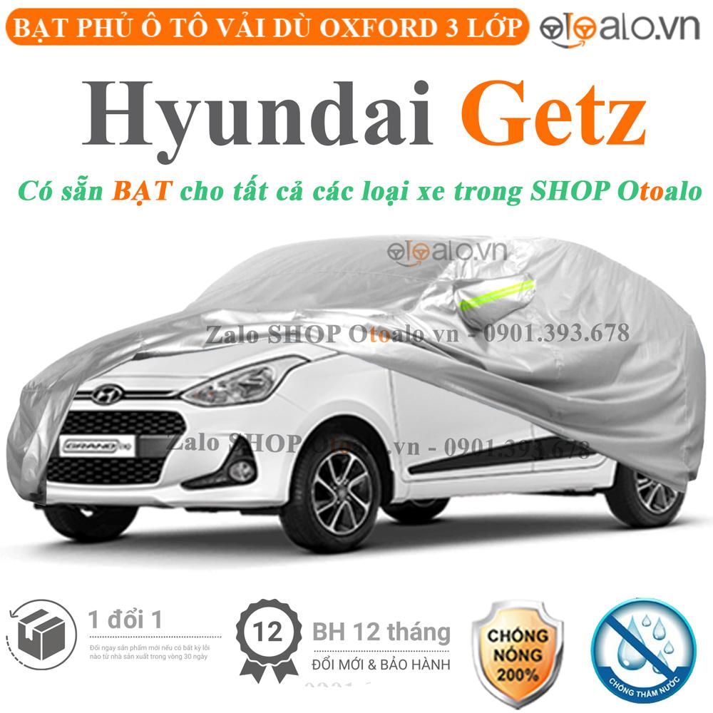 Bạt che phủ xe ô tô Hyundai Getz vải dù 3 lớp CAO CẤP BPXOT - OTOALO