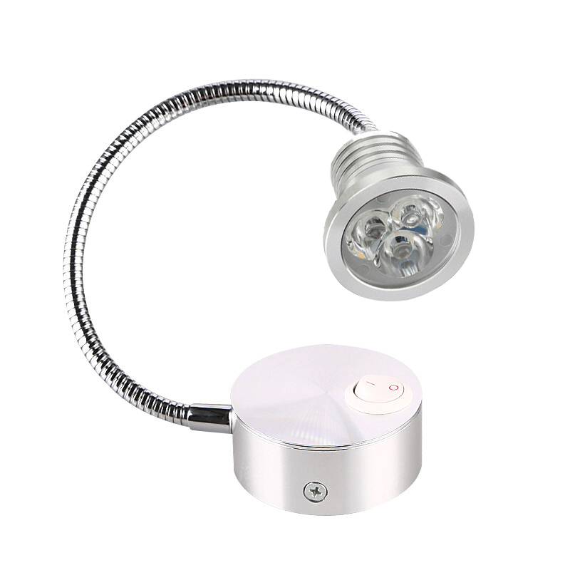 Đèn đọc sách đầu giường Led 3W-220V, Đèn rọi gắn tường 3 bóng siêu sáng soi tranh trang trí phòng ngủ, Phòng khách, Nhà hàng, Khách sạn, Showroom
