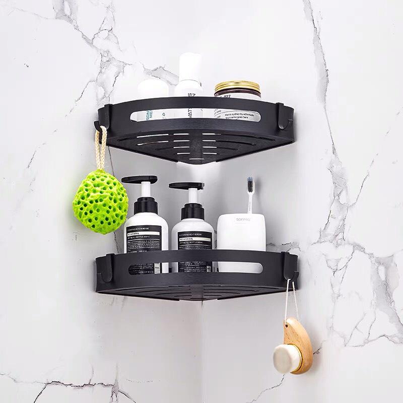 Combo 2 Kệ Góc Nhà Tắm Dán Tường, Phong Cách Bắc Âu Cực Kì Tiện Dụng