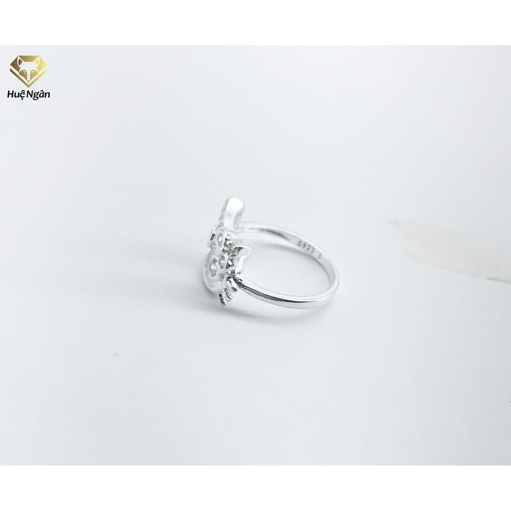 Nhẫn bạc Ý 925 Huệ Ngân - Mèo KITTY RYR140071