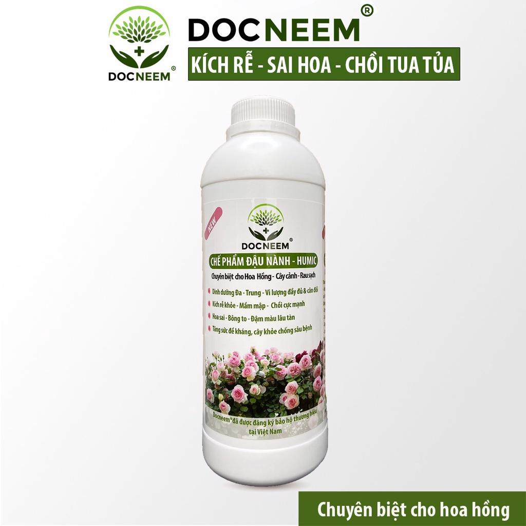 Chế phẩm đậu nành Humic- Docneem - phân bón hữu cơ đặc biệt cho hoa hồng sai bông