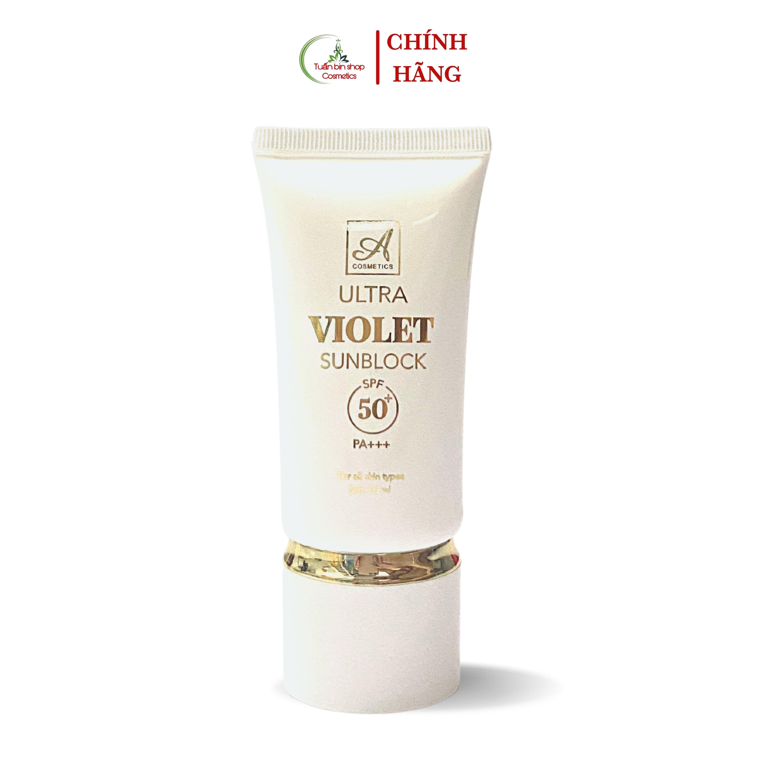 Kem chống nắng nâng tone kiềm dầu Acosmetics, ultra violet sunblock, dưỡng trắng da mặt 50ml