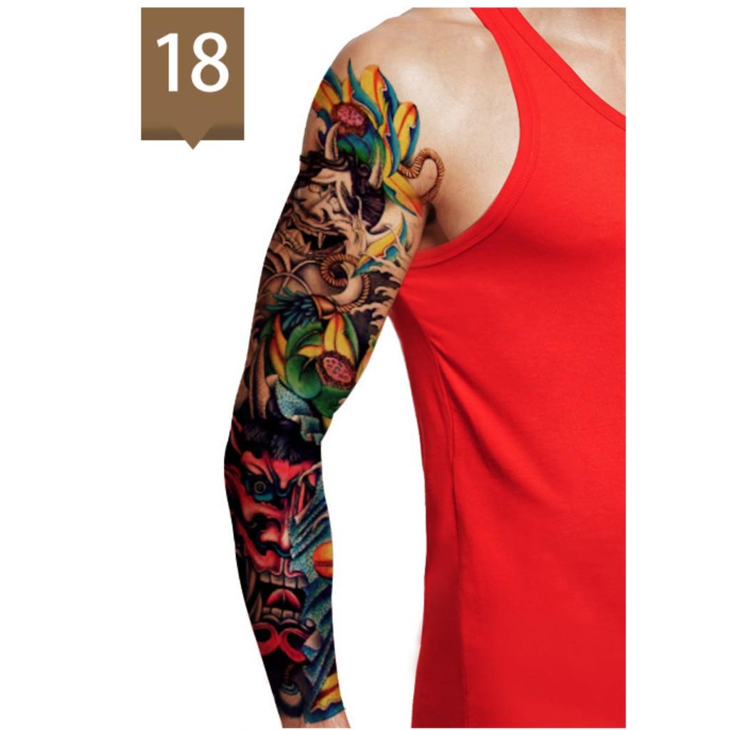Hình xăm dán kín tay cao cấp màu 17x48cm
